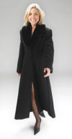 Aimee full length black coat 6-16 �175. 